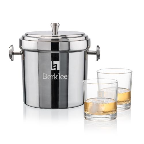Corporate Gifts - Barware - Barware Gift Sets - Milano Ice Bucket & Whitlock On-the-Rocks Set