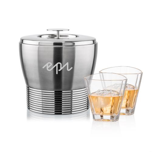 Corporate Gifts - Barware - Barware Gift Sets - Genoa Ice Bucket & Arrellano On-the-Rocks Set