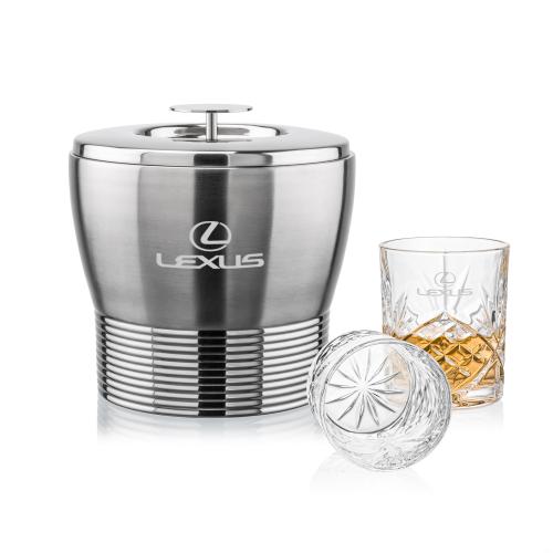 Corporate Gifts - Barware - Barware Gift Sets - Genoa Ice Bucket & Brinkley On-the-Rocks Set