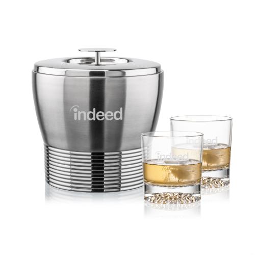Corporate Gifts - Barware - Barware Gift Sets - Genoa Ice Bucket & Buxton On-the-Rocks Set