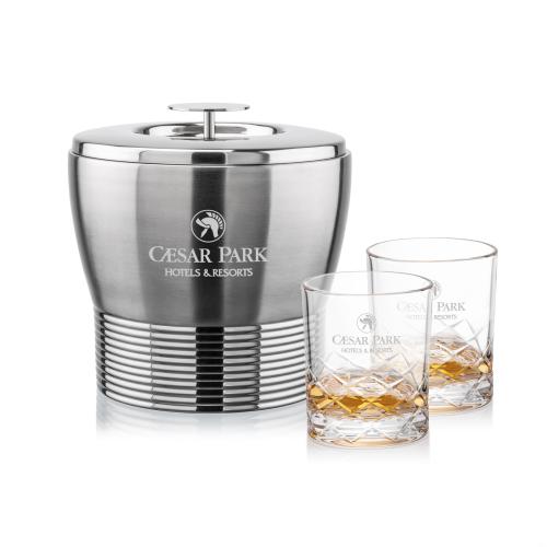 Corporate Gifts - Barware - Barware Gift Sets - Genoa Ice Bucket & Brentwood On-the-Rocks Set