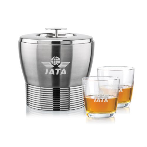 Corporate Gifts - Barware - Barware Gift Sets - Genoa Ice Bucket & Carberry On-the-Rocks Set