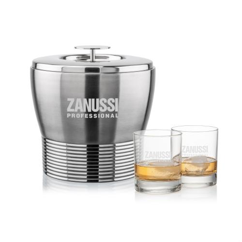 Corporate Gifts - Barware - Barware Gift Sets - Genoa Ice Bucket & Chelsea On-the-Rocks Set