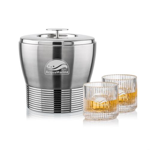 Corporate Gifts - Barware - Barware Gift Sets - Genoa Ice Bucket & Dillard On-the-Rocks Set