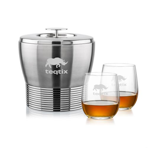 Corporate Gifts - Barware - Barware Gift Sets - Genoa Ice Bucket & Gibson On-the-Rocks Set