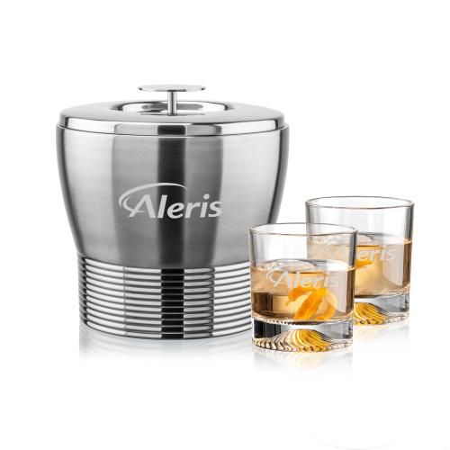 Corporate Gifts - Barware - Barware Gift Sets - Genoa Ice Bucket & Hadley On-the-Rocks Set