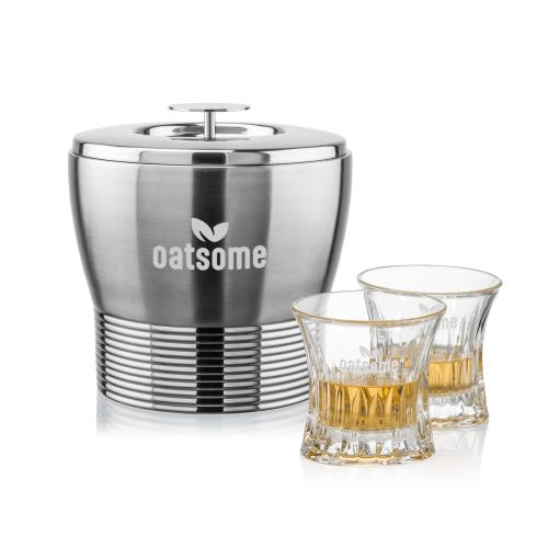 Corporate Gifts - Barware - Barware Gift Sets - Genoa Ice Bucket & Langstaff On-the-Rocks Set