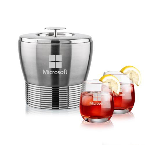 Corporate Gifts - Barware - Barware Gift Sets - Genoa Ice Bucket & Salem On-the-Rocks Set