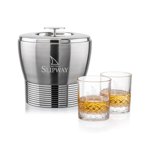 Corporate Gifts - Barware - Barware Gift Sets - Genoa Ice Bucket & Templeton On-the-Rocks Set