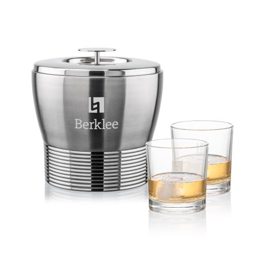 Corporate Gifts - Barware - Barware Gift Sets - Genoa Ice Bucket & Whitlock On-the-Rocks Set
