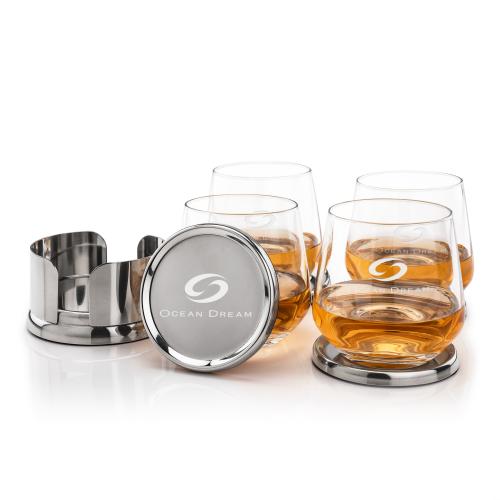 Corporate Gifts - Barware - Barware Gift Sets - Baldoni Coasters & Garland On-the-Rocks Set