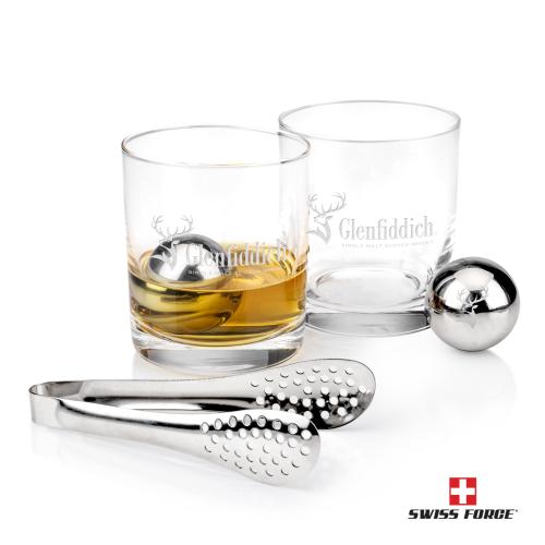 Corporate Gifts - Barware - Barware Gift Sets - Swiss Force&reg; S/S Balls & 2 Waldorf OTR