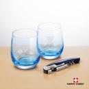 Swiss Force&reg; Wine Tool & Soudan Blue Stemless Wine