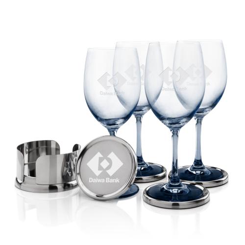 Corporate Gifts - Barware - Wine Glasses - Baldoni Coasters & Soudan Smoke Wine