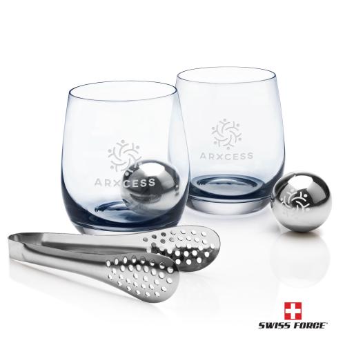 Corporate Gifts - Barware - Tumblers & Glasses - Swiss Force&reg; S/S Balls & 2 Soudan OTR - Smoke 