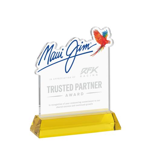 Recognition Awards - Crystal Awards - EdgeCraft Square on Hartford - Gold (via Air)