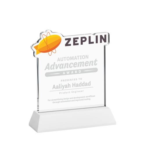 Recognition Awards - Crystal Awards - EdgeCraft Square on Hartford - White (via Air)