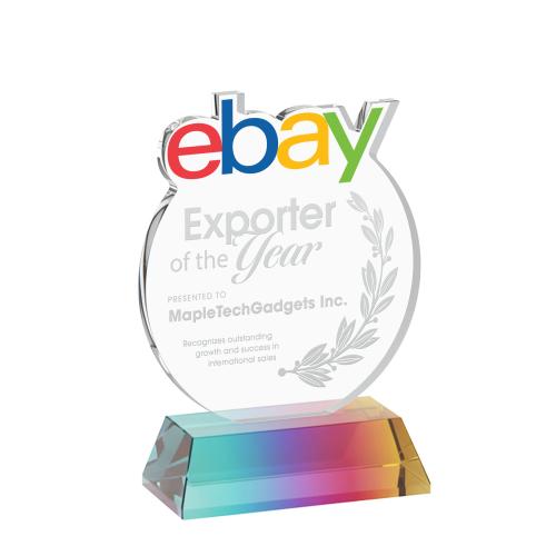 Recognition Awards - Crystal Awards - EdgeCraft Round on Hartford - Prismatic (via Air)