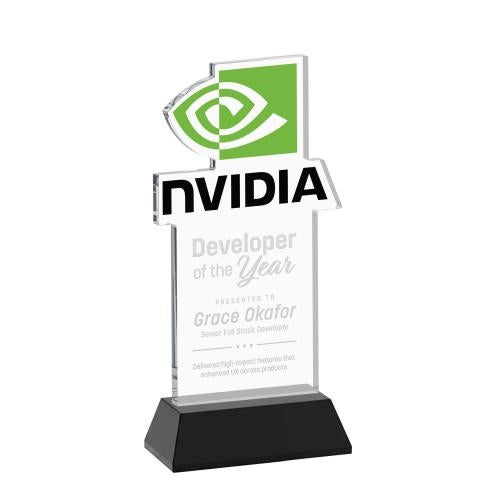 Recognition Awards - Crystal Awards - EdgeCraft Rectangle on Hartford - Black (via Ocean)