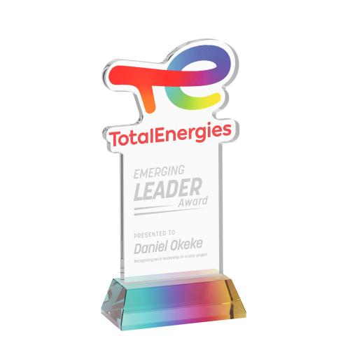 Recognition Awards - Crystal Awards - EdgeCraft Rectangle on Hartford - Prismatic (via Ocean)