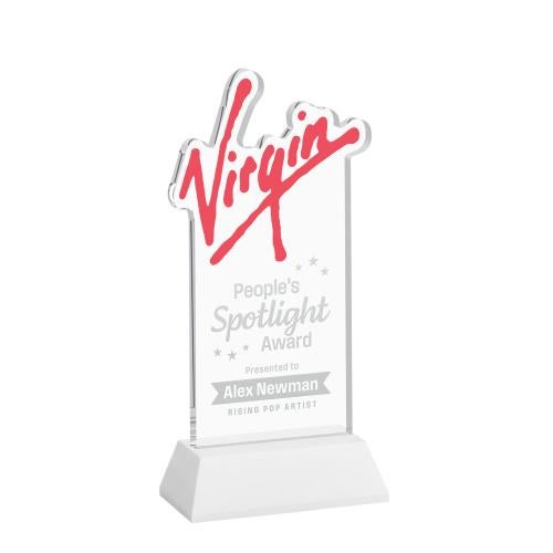 Recognition Awards - Crystal Awards - EdgeCraft Rectangle on Hartford - White (via Ocean)