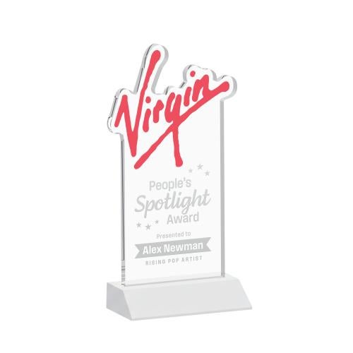 Recognition Awards - Crystal Awards - EdgeCraft Rectangle on Mitered - White (via Ocean)