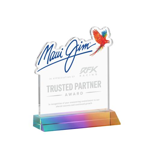Recognition Awards - Crystal Awards - EdgeCraft Square on Mitered - Prismatic (via Ocean)
