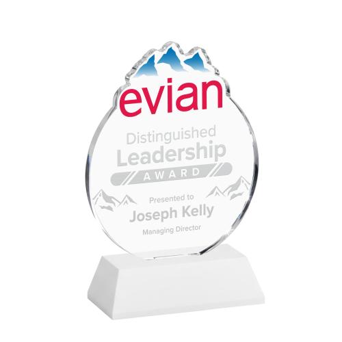 Recognition Awards - Crystal Awards - EdgeCraft Round on Hartford - White (via Ocean)