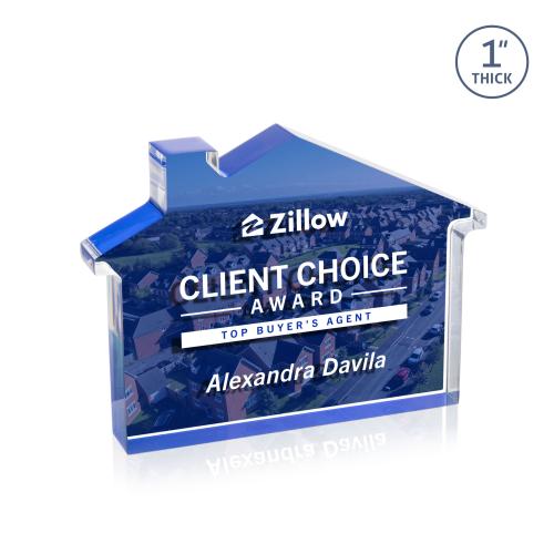 Recognition Awards - Acrylic Awards - Homestyle VividPrint&trade; Double Sided Award - Blue