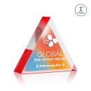 Spartan Triangle VividPrint&trade; Double Sided Award - Red