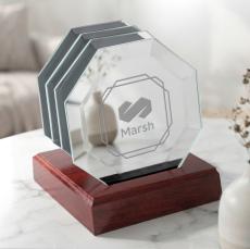 Sloane Coasters - Set of 4 on Rosewood Base - Coasters