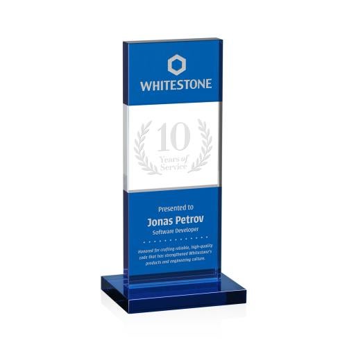 Recognition Awards - Crystal Awards - Basilia Award - Blue
