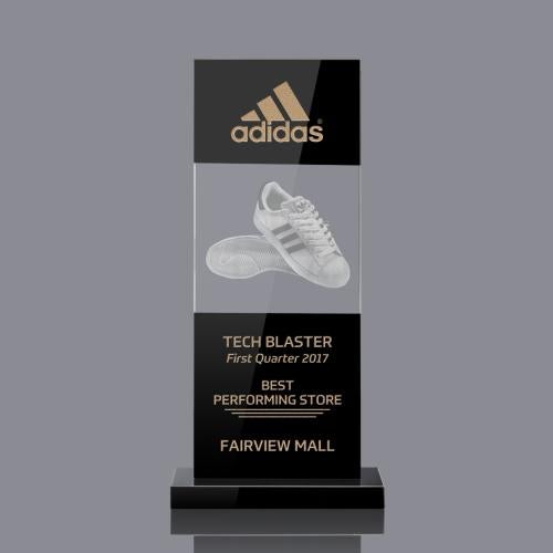 Recognition Awards - Crystal Awards - Basilia 3D Award - Black