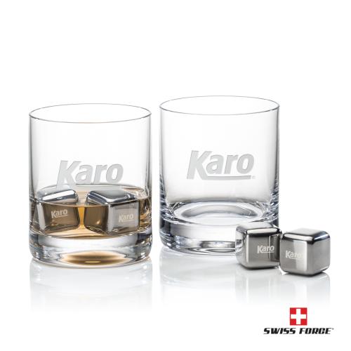 Swiss Force® S/S Ice Cubes & 2 Dresden OTR Corporate Gifts - Barware - Barware Gift Sets - Swiss Force® S/S Ice Cubes & 2 Dresden OTR
