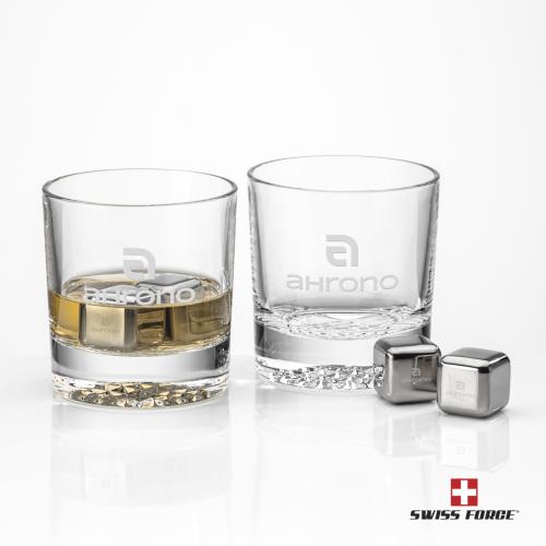 Swiss Force® S/S Ice Cubes & 2 Buxton OTR Corporate Gifts - Barware - Barware Gift Sets - Swiss Force® S/S Ice Cubes & 2 Buxton OTR
