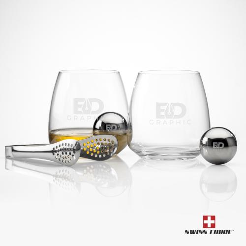 Corporate Gifts - Barware - Barware Gift Sets - Swiss Force&reg; S/S Balls & 2 Auldearn Tasters