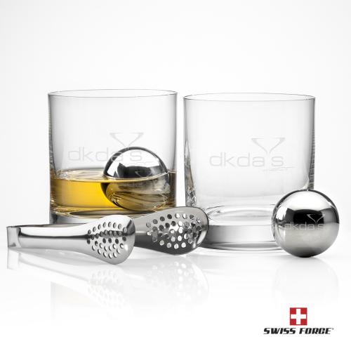 Corporate Gifts - Barware - Barware Gift Sets - Swiss Force&reg; S/S Balls & 2 Franca OTR