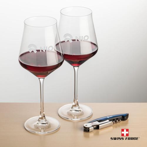 Corporate Gifts - Barware - Barware Gift Sets - Swiss Force&reg; Opener & Bretton Wine