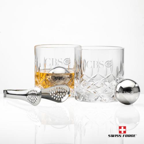 Corporate Gifts - Barware - Barware Gift Sets - Swiss Force&reg; S/S Balls & 2 Denby OTR