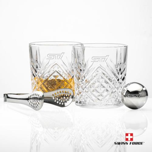 Corporate Gifts - Barware - Barware Gift Sets - Swiss Force&reg; S/S Balls & 2 Milford OTR