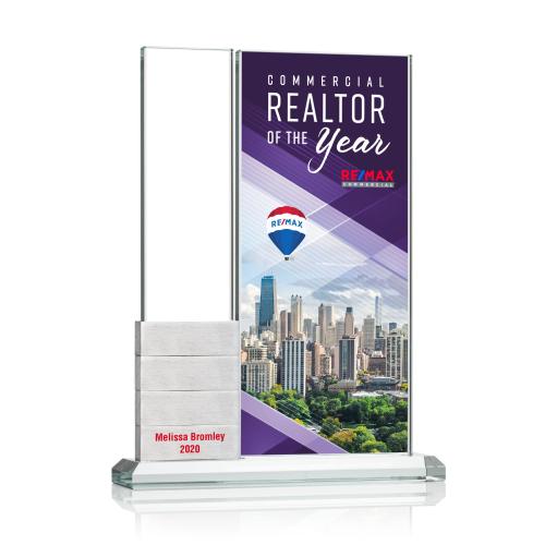 Recognition Awards - Crystal Awards - Jovita Add-a-Block VividPrint&trade; Award - Silver
