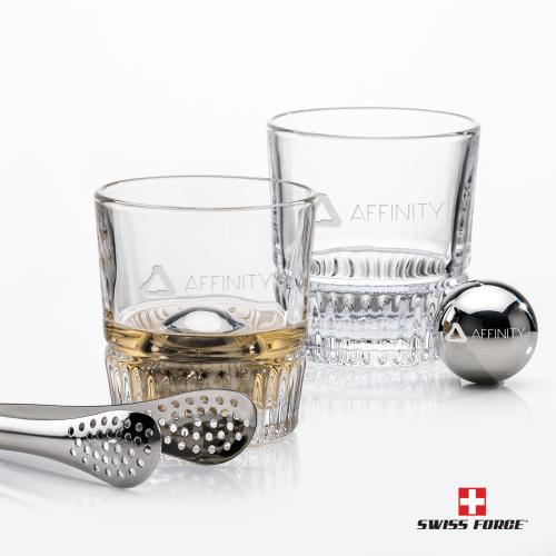 Corporate Gifts - Barware - Barware Gift Sets - Swiss Force&reg; S/S Balls & 2 Newkirk OTR