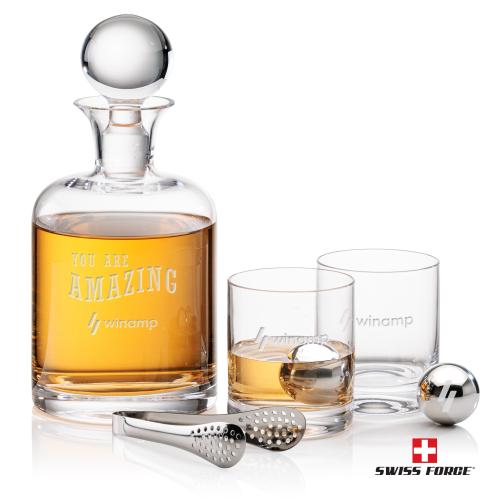 Corporate Gifts - Barware - Barware Gift Sets - Dresden Decanter Set & Ice Balls