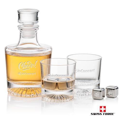 Corporate Gifts - Barware - Barware Gift Sets - Romford Decanter Set & Ice Cubes