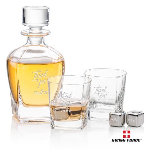 Corporate Gifts - Barware - Barware Gift Sets - Sterling Decanter Set & Ice Cubes