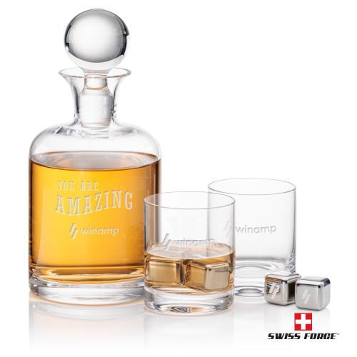 Corporate Gifts - Barware - Barware Gift Sets - Dresden Decanter Set & Ice Cubes