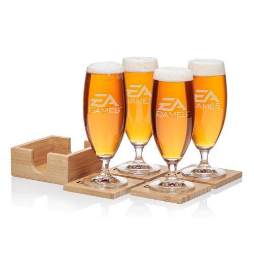 Corporate Gifts - Barware - Barware Gift Sets - Bamboo Coaster Gift Set - Pinehurst
