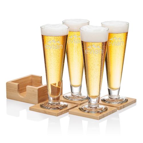 Corporate Gifts - Barware - Barware Gift Sets - Bamboo Coaster Gift Set - Classic