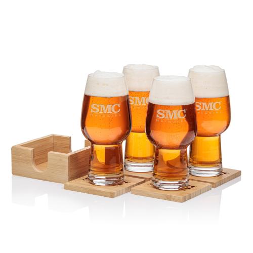 Corporate Gifts - Barware - Barware Gift Sets - Bamboo Coaster Gift Set - Bremen