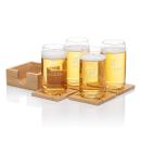 Bamboo Coaster Gift Set - Beer Can